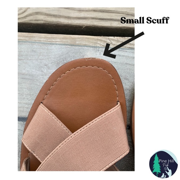 Lord & Taylor Design Lab Sandals Womens 8 Beige Flat Fabric Stretch Slingback - Picture 3 of 7